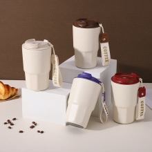 316不锈钢双层真空保温杯高颜值八角咖啡杯户外便携随行水杯定制