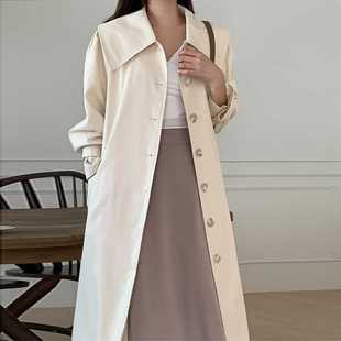 Pink Windbreaker Coat Long Women's Autumn New Elegant Slim Casual Small Coat