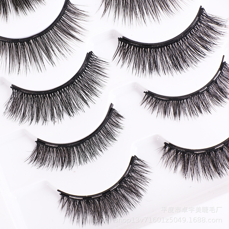 Transfronterizo siete pares de delineador magnético imán pestañas falsas traje de succión magnética pestañas falsas fábrica al por mayor