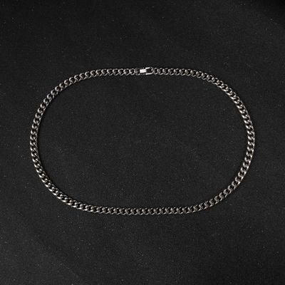 Cadena cubana transfronteriza hiphop hombres y mujeres de moda ins hip hop exagerado High Street todo fósforo titanio acero grueso collar al por mayor