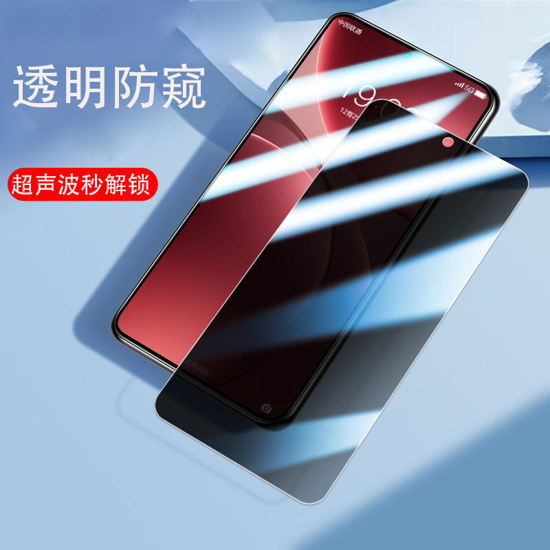Full screen anti-peep tempered film (fingerprint instant solution) - boxed