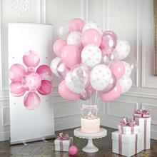 跨境蝴蝶结气球套装粉白生日求婚纪念日告白派对场景布置气球活