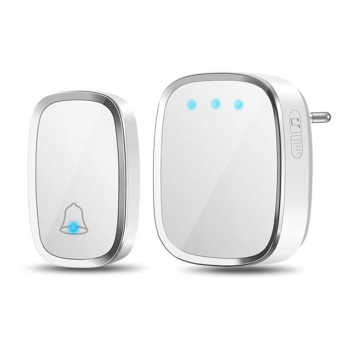 Cross-Border Wireless Doorbell European Standard Ac Digital Music Doorbell One to One Waterproof Remote Control Doorbell Outdoor