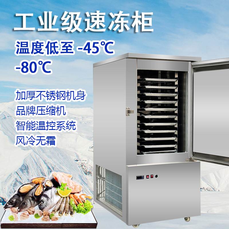 茂名腌制叶菜速冻柜 十三香小龙虾商用速冻机冷冻柜鲍鱼速冻柜
