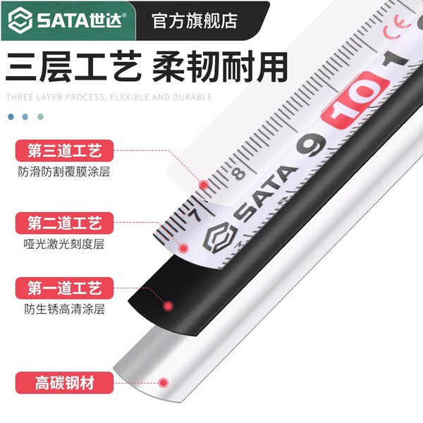 Highly precise wear-resistant hardened ruler