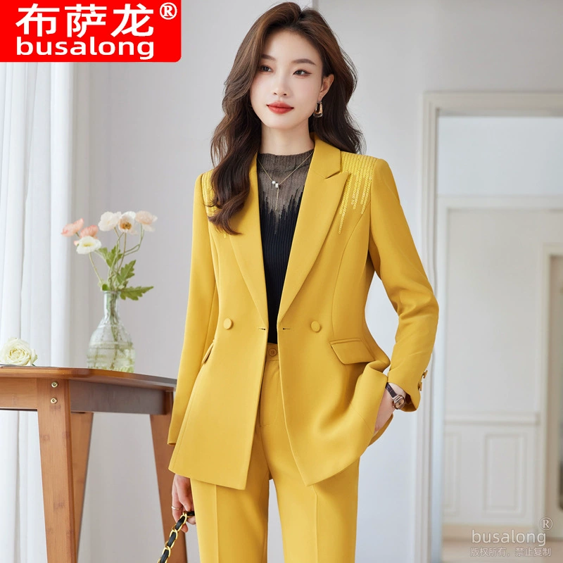 2023 Новый Busa длинный бюсталонг Женский рукав профессиональный костюм брючный платье костюм комбинезон женский 9729