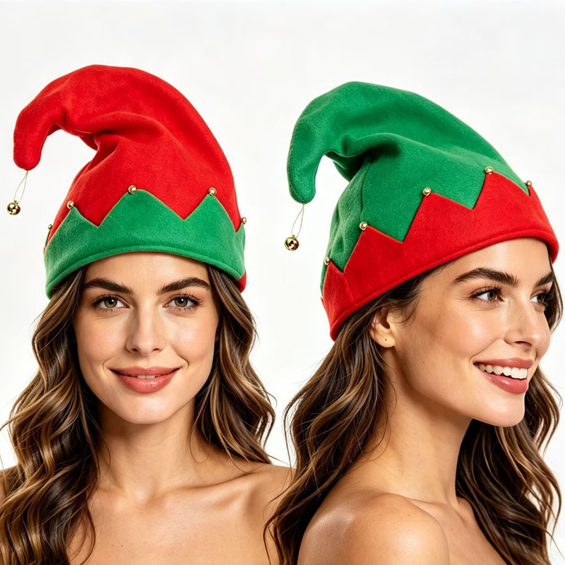 New Creative Christmas Elf Hat with Bell, Gift Party 2026 Christmas Cross-Border Decoration Christmas Hat New Creative Christmas Elf Hat with Bell, Gift Party 2026 Christmas Cross-Border Decoration Christmas Hat