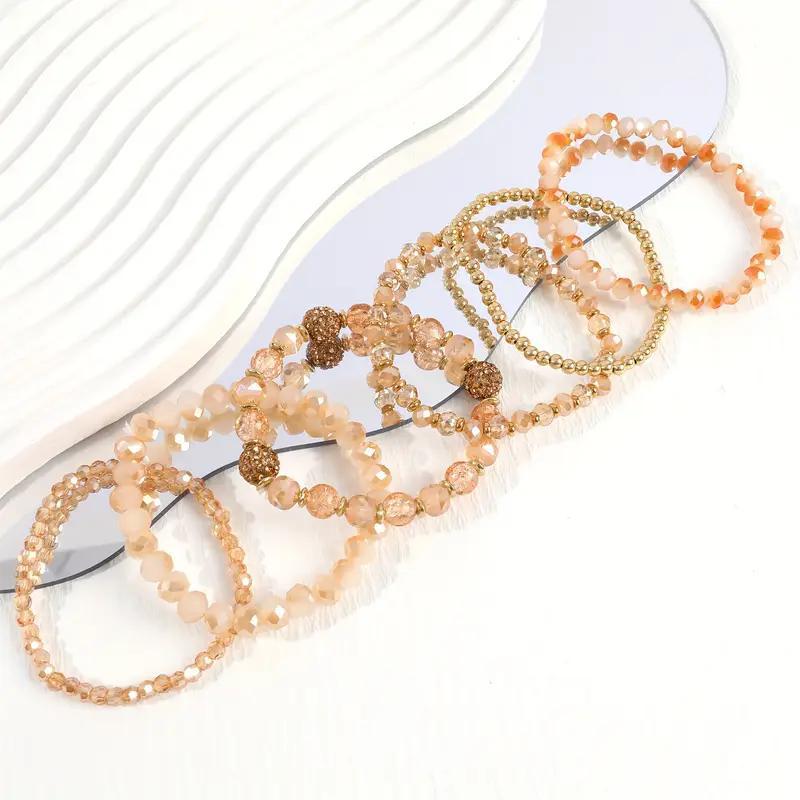 Bracciale charm multistrato in cristallo stile bohemien chic_voghion.com