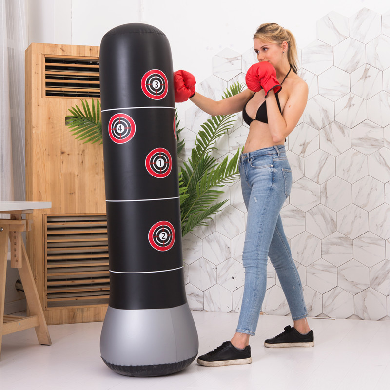 Vertical Inflatable Digital Boxing Column Adult Fitness Pvc Inflatable Sandbag Thickeneded Kidsren's Exercise Tumbler Toy