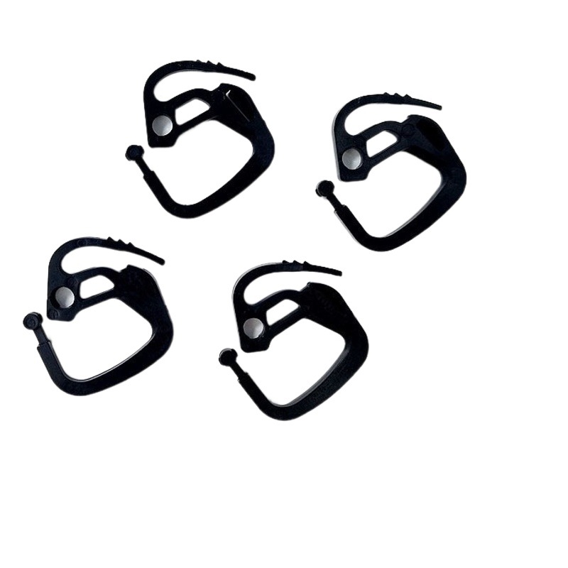 Wholesale Greenhouse Sunshade System Hooks Black Alloy Plastic Sunshade Net Hooks Curtain Hooks