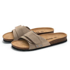RUIZUSTOCK Spring and Summer New Men's Soft Cork One-Piece Sandals Korean Style Men's Beach Shoes Sandpaper Student
