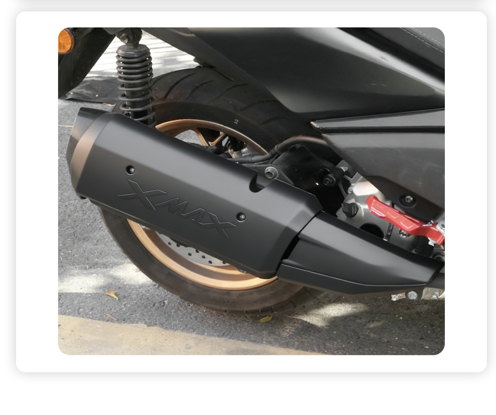 New Applicable Yamaha 17-23 Xmax300 Modified Parts Exhaust Pipe Cover Car Shell Carbon Fiber Pattern Water Transfer Printing