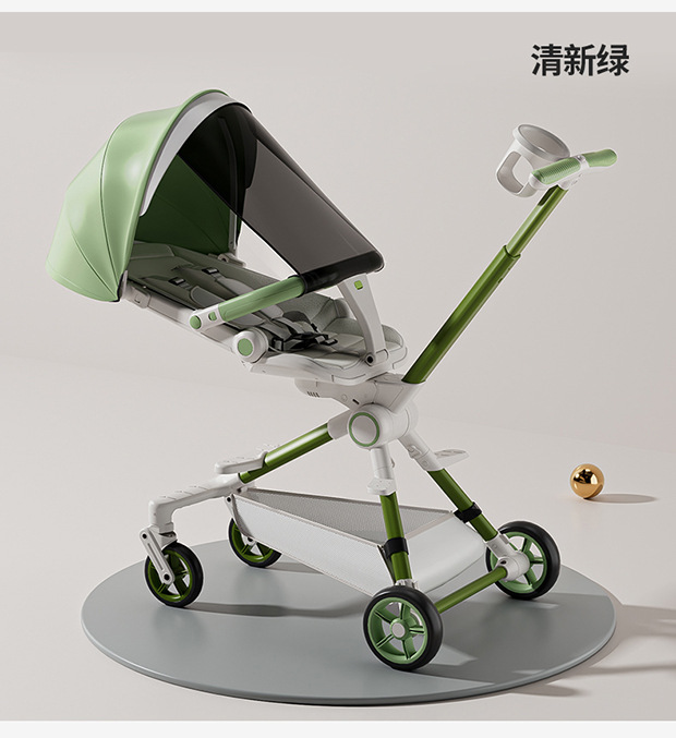 儿童遛娃神器轻便可折叠婴儿推车可坐可双向平躺婴儿四轮推车详情21