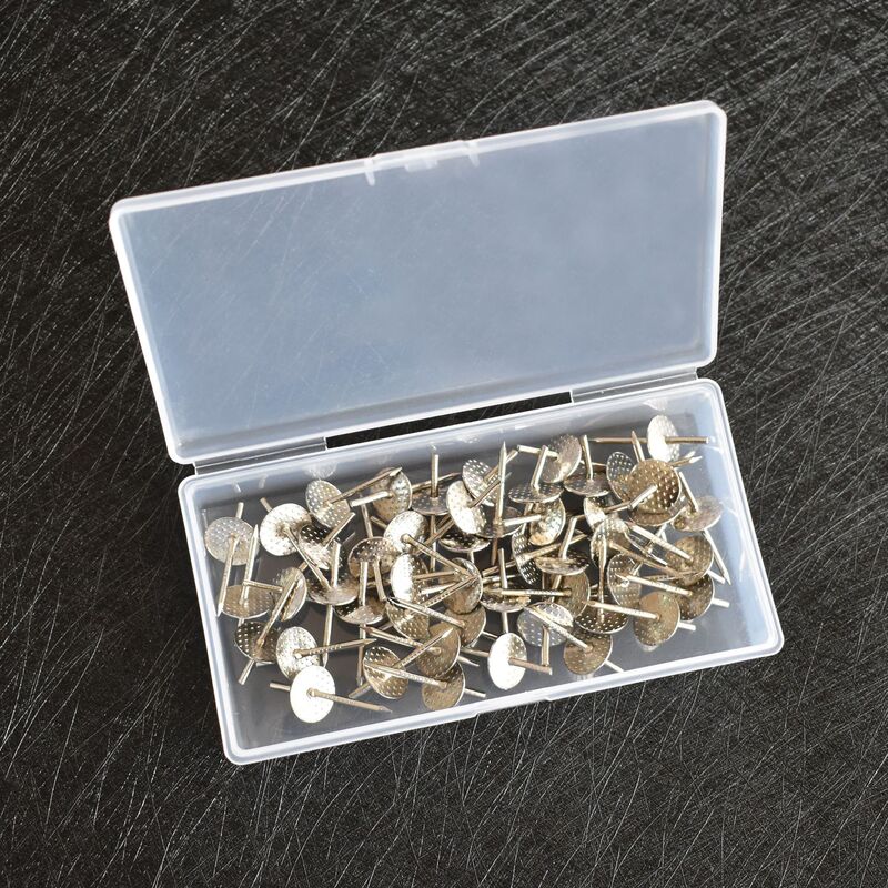 20lb Silver Angled Nails, Pack of 50, Gypsum Board Hook Flower Nails Combination, American-Style Clock Iron Hanging Buckle Nail Hook