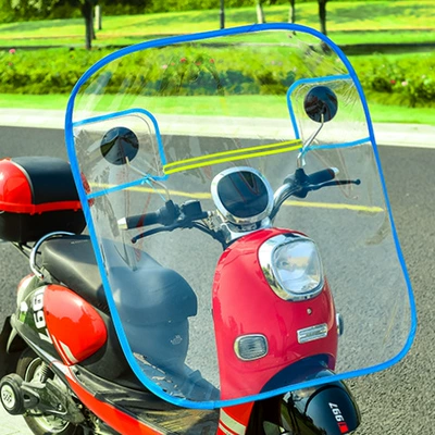 battery car front windshield: Motorcycle front windshield - all-inclusive-fiber-rod-blue-windshield