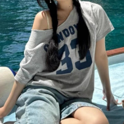 Genuine design retro sexy short sleeve T-shirt for leisure