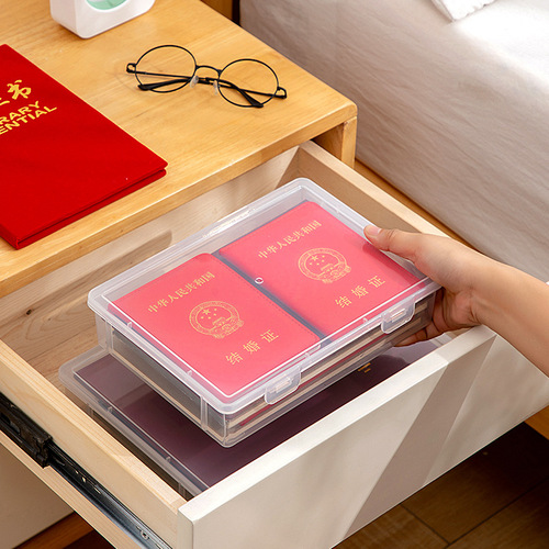 Book a4 file storage box desktop office test paper storage document storage box transparent data organizing file box