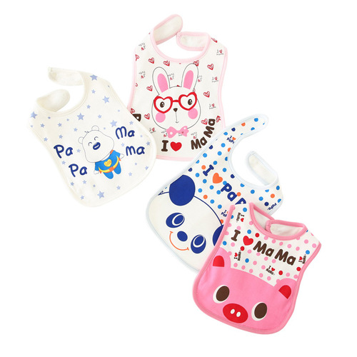Spring and summer baby dual-use saliva napkin rice pocket children's bib large three-dimensional waterproof super comfortable rice pocket