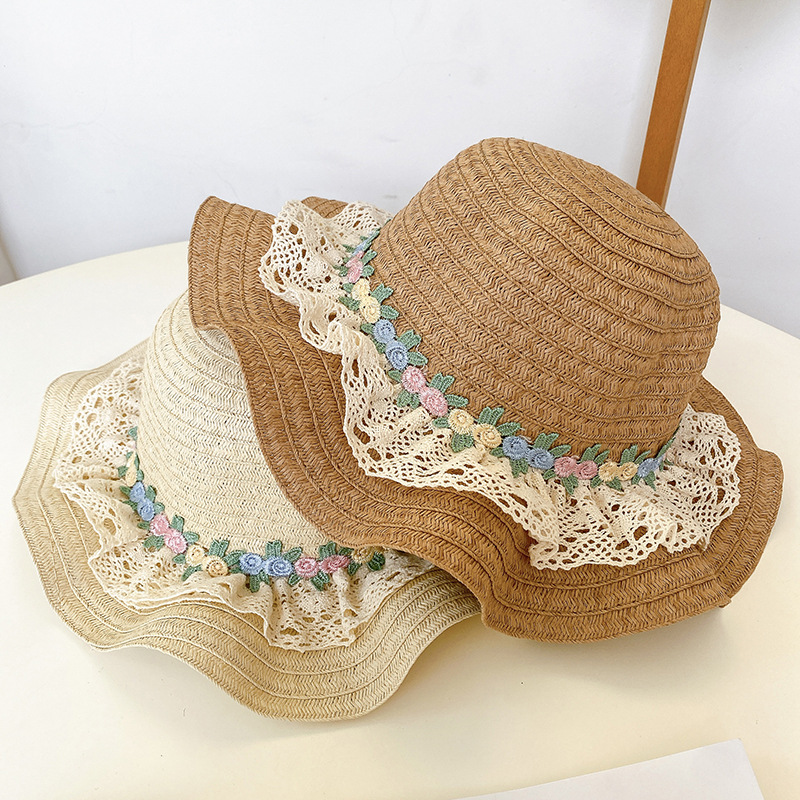 Sombreros para niños niñas sombreros de paja de verano niñas sombreros de pescador de verano bebé sombreros de playa