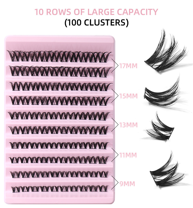 New  single cluster natural large capacity eyelashes, segmented hair, daily DIY grafting eyelashes_voghion.com