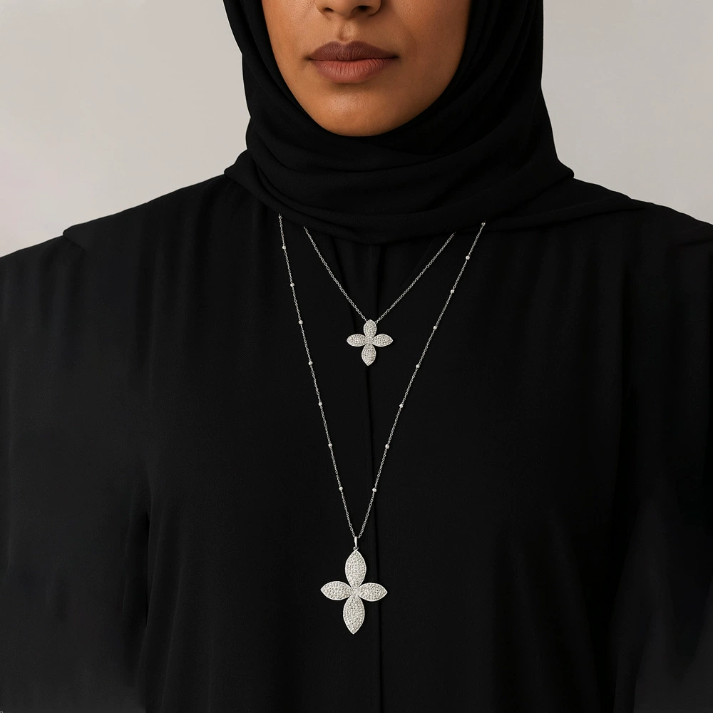 Трансграничный взрыв огненный цветочный кулон ожерелье легкий экстравагантный дизайн