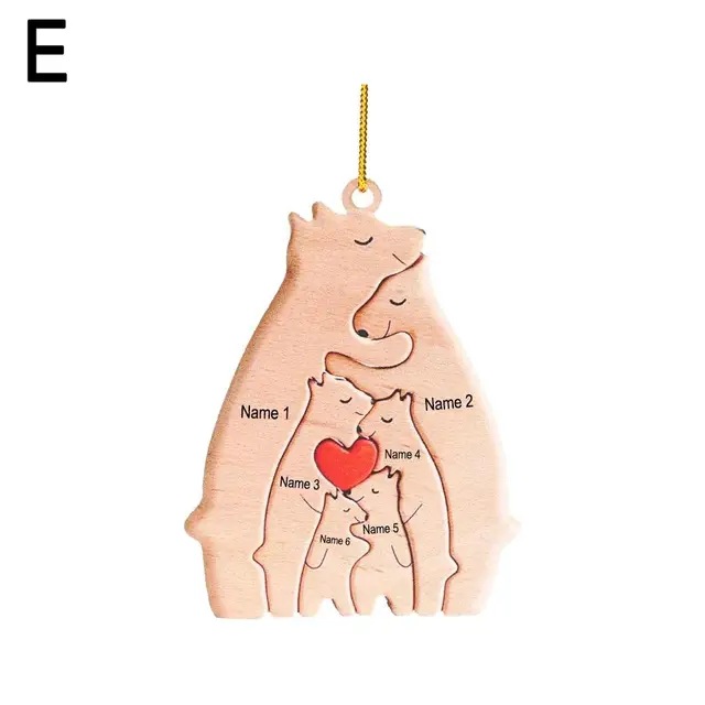 Nuevo coche de la familia del oso personalizado transfronterizo/Decoración de Navidad colgando decoración de Navidad