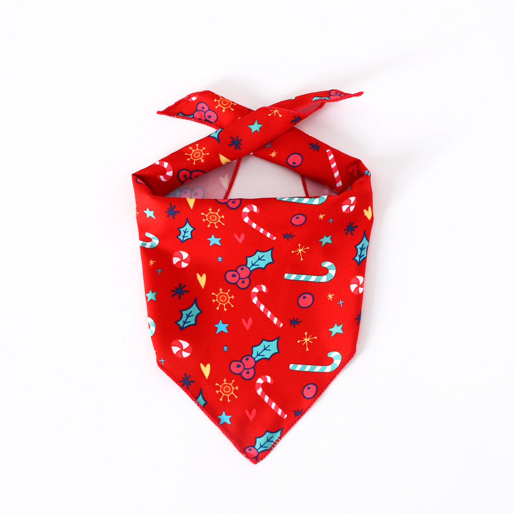 Comercio exterior mascota gato perro impresión Navidad Halloween partido triángulo babero bufanda decorativa lindo saliva toalla