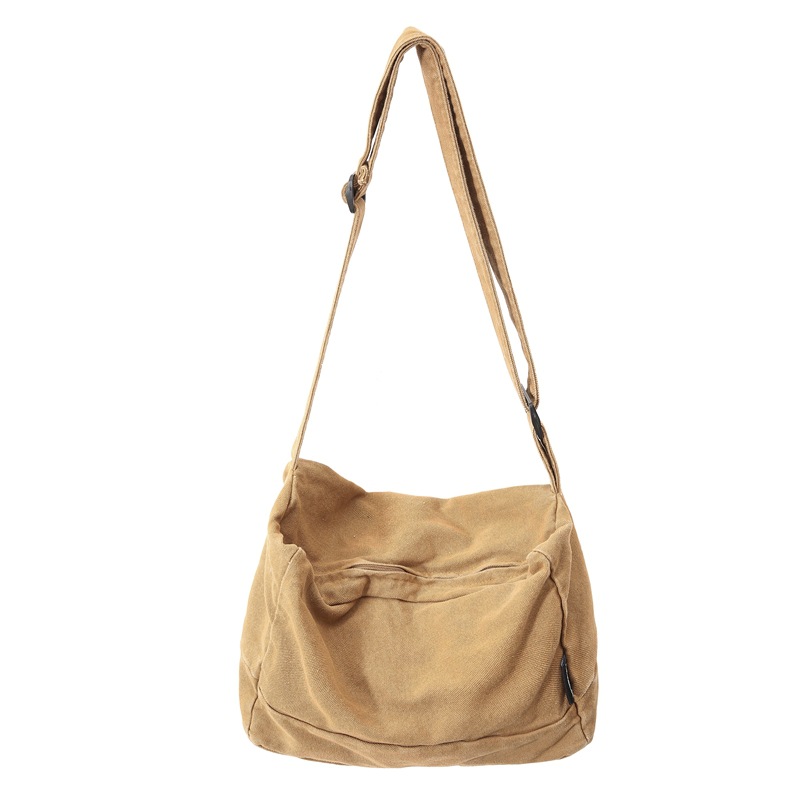 Bolso bandolera de lona para mujer 2024 nuevo bolso de hombro retro japonés de gran capacidad