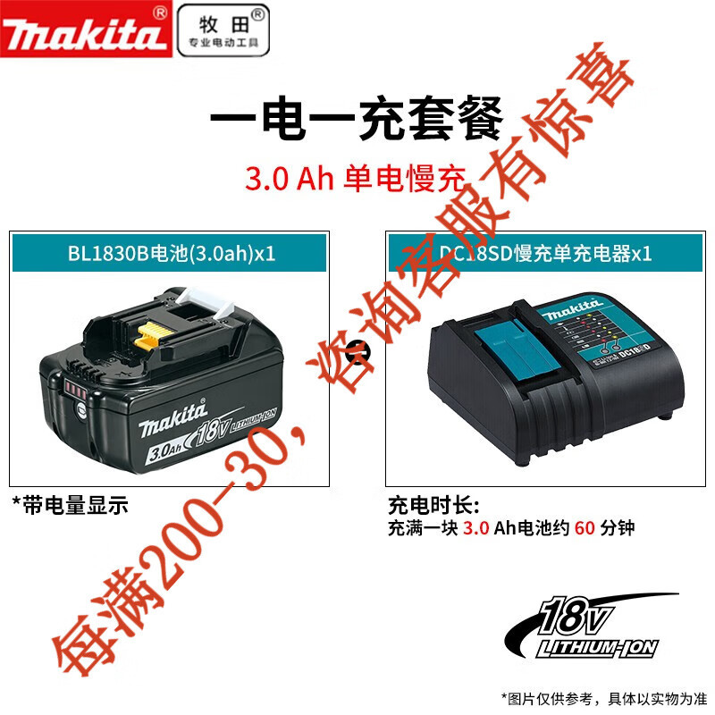 Muchieda 18V herramienta de carga de batería de litio muchieda pantalla de batería de carga eléctrica BL1860B