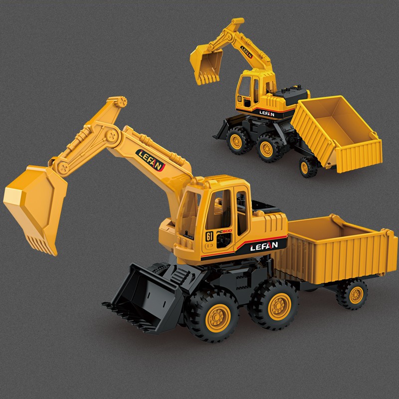 Coche de juguete niño niños simulación vehículo inercial ingeniería vehículo excavadora bulldozer carretilla elevadora modelo de camión volquete