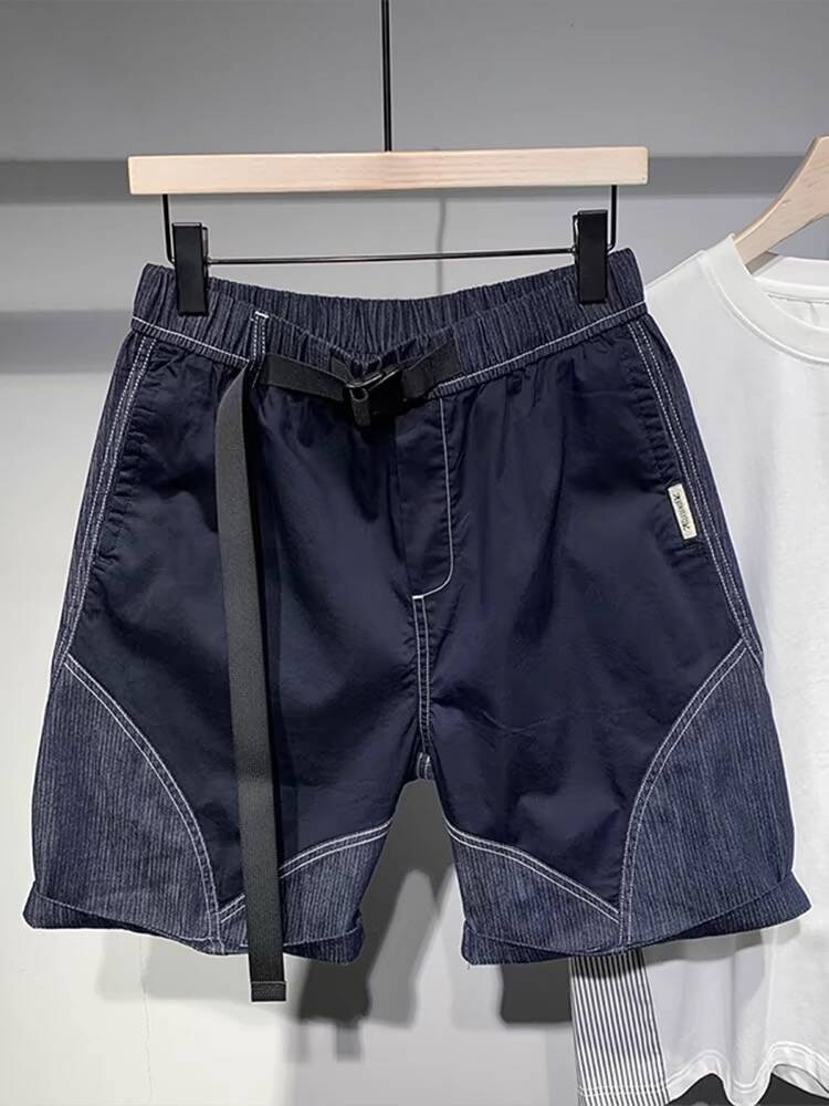 Herren Denimshorts Mit Color-blocking Für Sommerliche Outfits_voghion.com