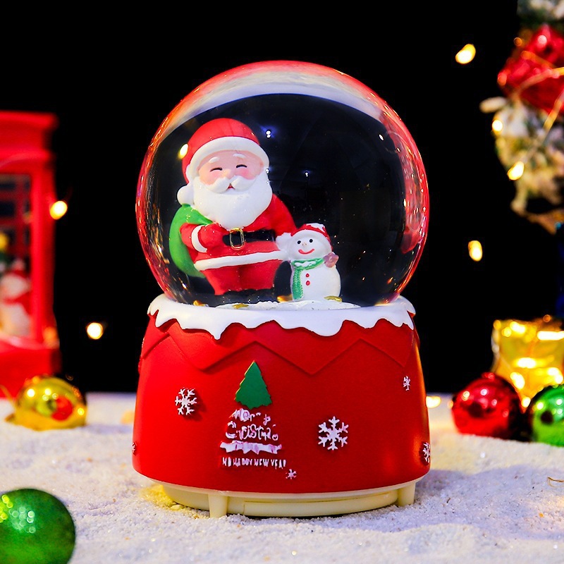Nuevos regalos de Navidad luminosos bolas de cristal de nieve de agua decoraciones de Navidad al por mayor transfronterizas regalos para niños