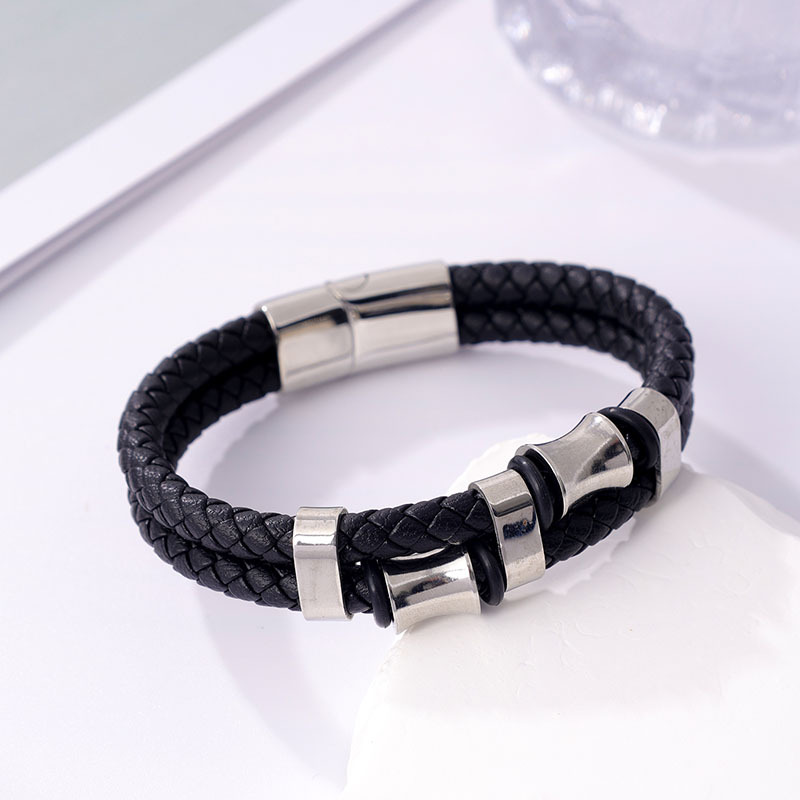 Men’s Braided Leather Bracelet, Waterproof & Hypoallergenic, Comfortable Daily Wear. Classic Rugged Style, Symbol Of Courage & Taste. A Warm, Meaning_voghion.com