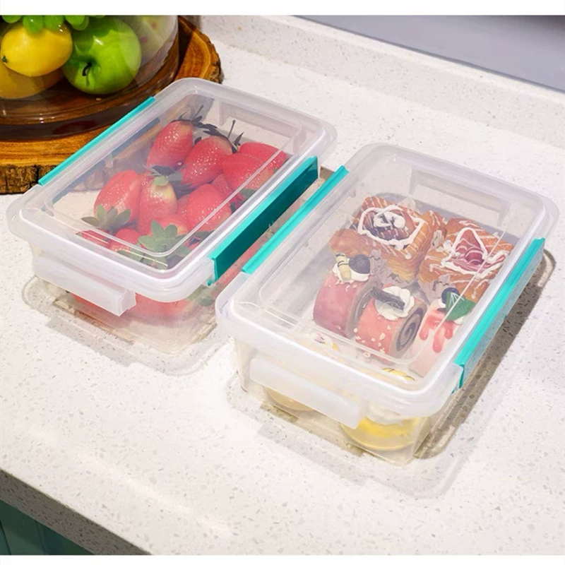 嘉宝 PP large capacity double buckle rectangular kitchen commercial crisper plastic storage box refrigerator special transparent box