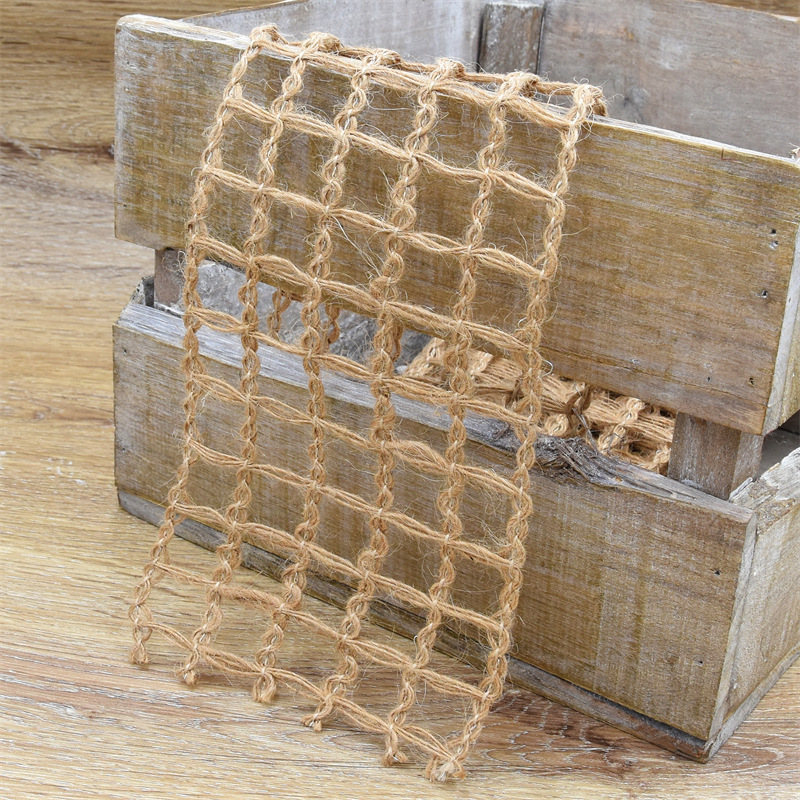 Nuevo Amazon transfronterizo hueco retrógrado tela de lino encaje decoración del hogar jardinería tela de tela cuadrada 3 yardas