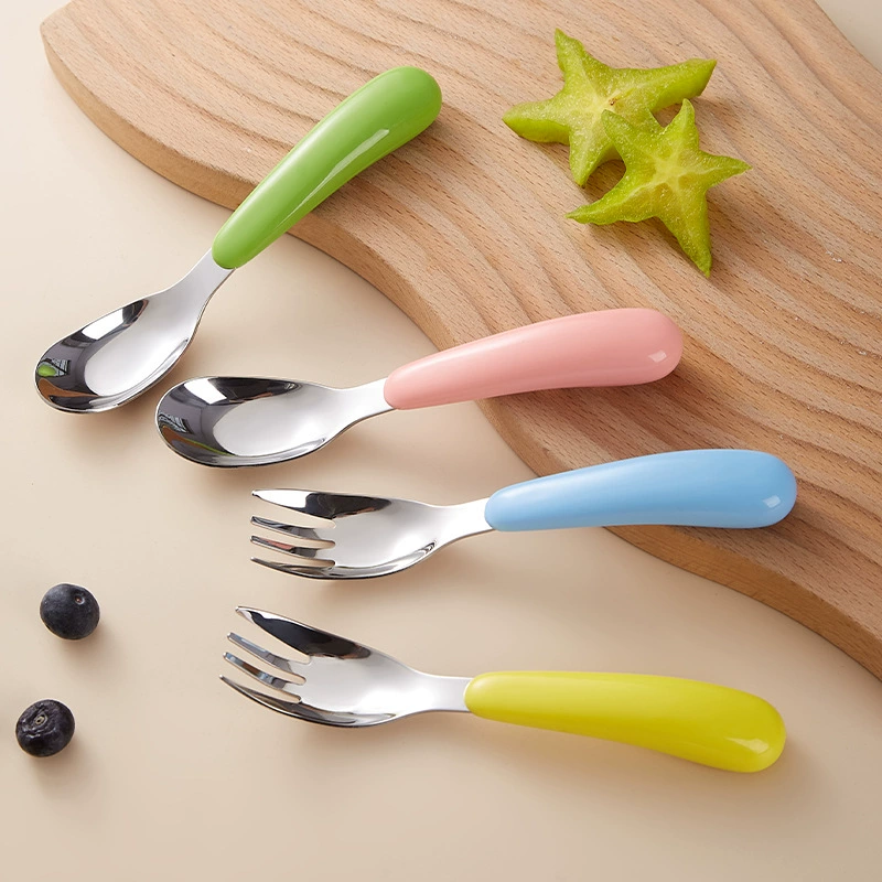 Children's bar stainless steel, spoon, fork for baby for training