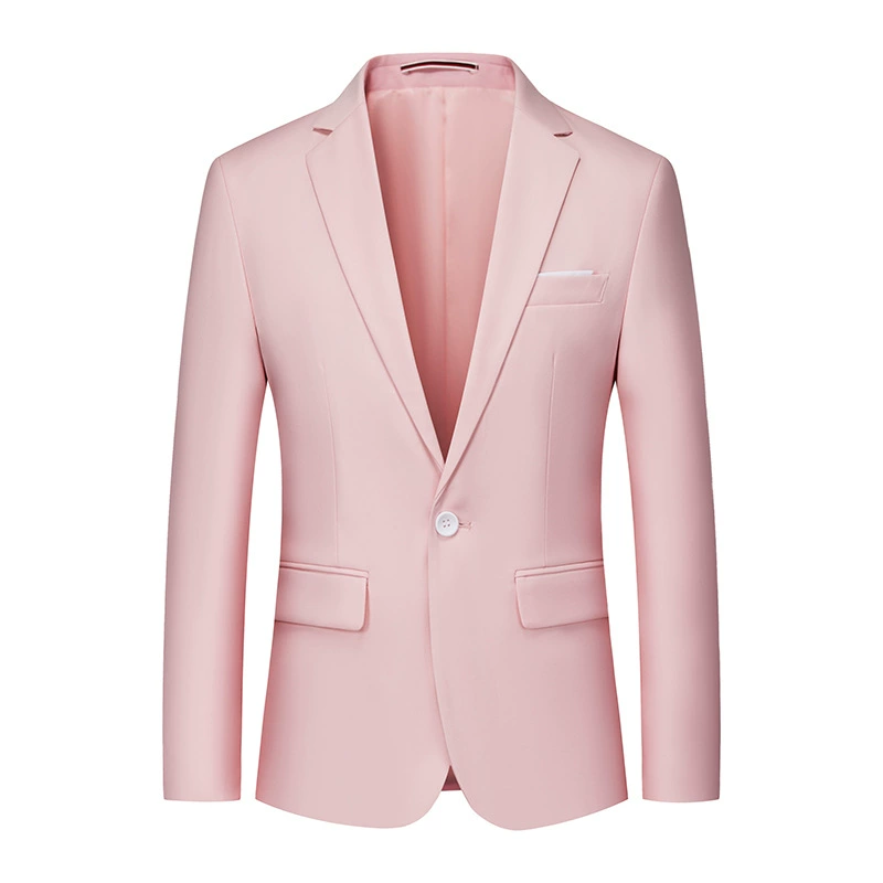 Pink yellow classic suit jacket