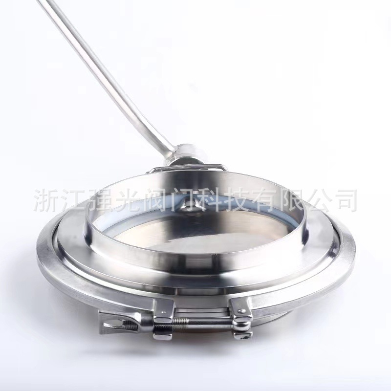 304/316L不锈钢卫生级粉体卸料/下料/出料/放料蝶阀，电动，气动