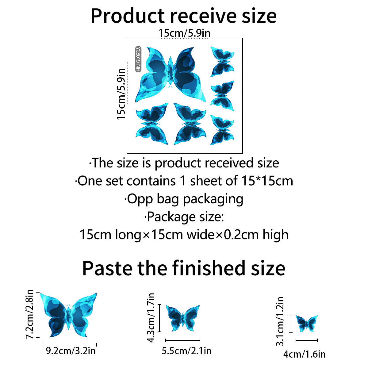 Elegant Butterfly Plastic Wall Sticker Wall Art display picture 1