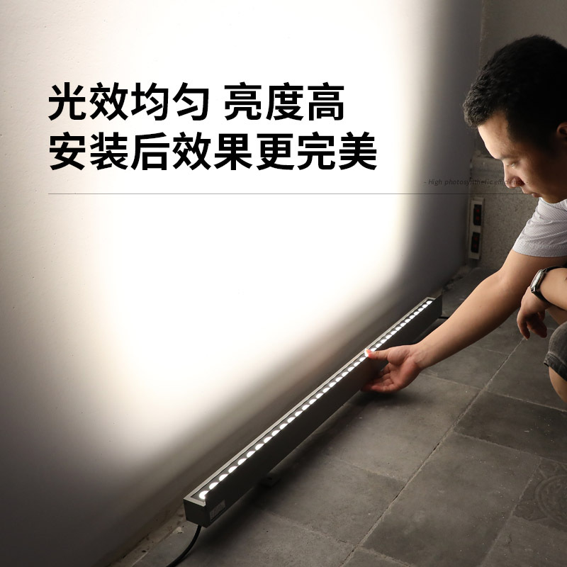 LED wall washing light outdoor waterproof project, outline lighting landscape exterior wall lighting 512 seven-color RGB line light