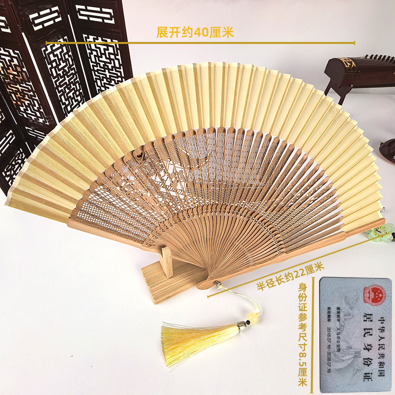 Ventilador antiguo ventilador plegable de verano chino chino cheongsam ventilador plegable de bambú artesanía ventilador pequeño ventilador de baile ventilador image 73