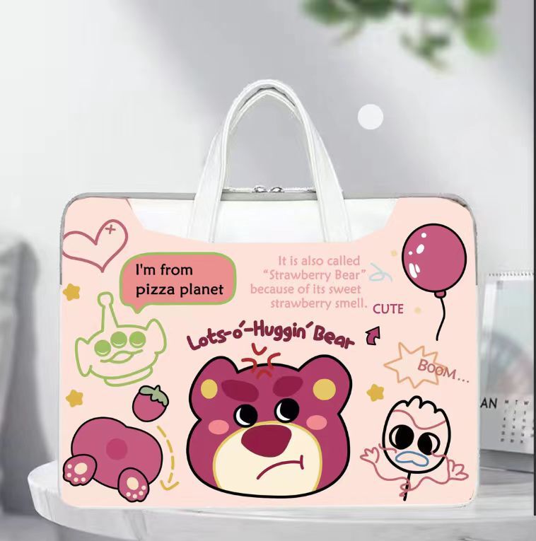 Cute cartoon printed computer bag 13.3 inch 14 inch 15.6 inch laptop bag flat liner bag generation hair