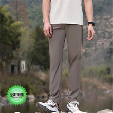 T2024年夏季薄款平口速干裤宽松休闲运动舒服透气拉链口袋男士裤