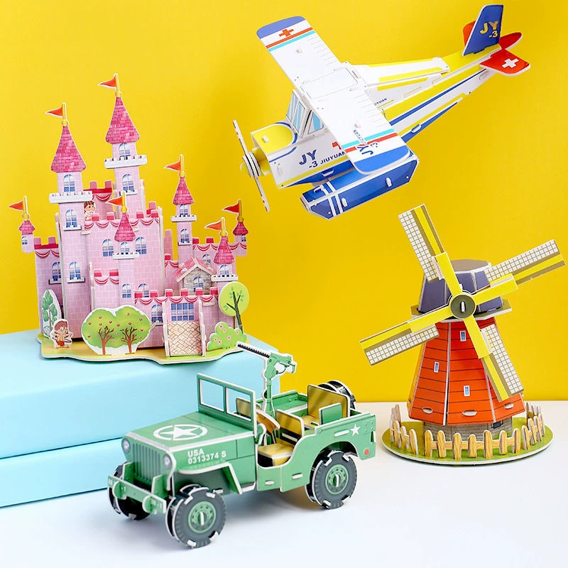 Объёмная головоломка, конструктор, игрушка, ручная работа, в формате 3D, 4 детали, пазлы для детей