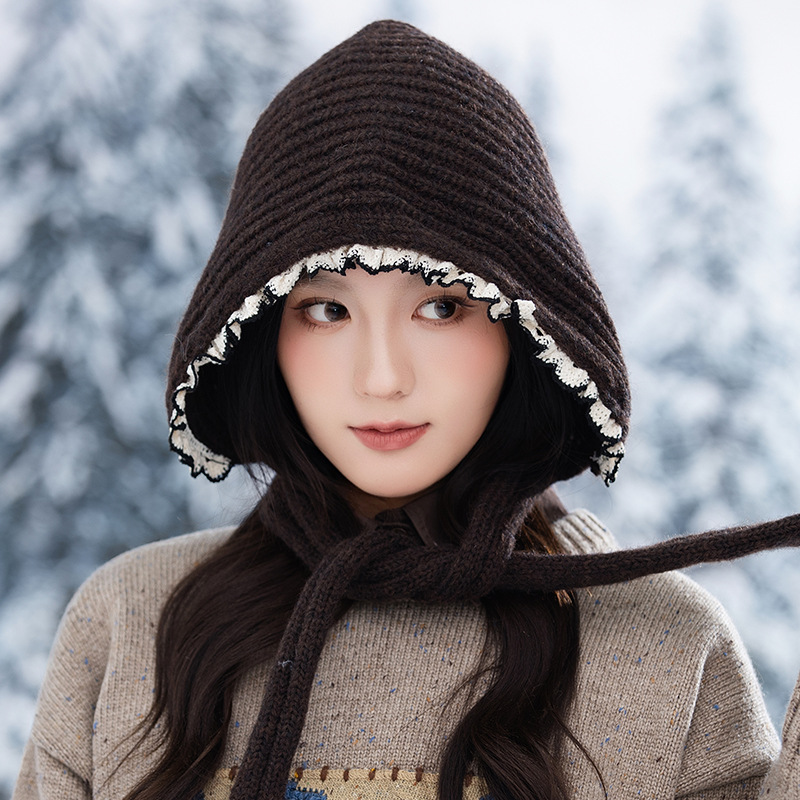 Versione coreana versatile in pizzo lavorato a maglia, grande circonferenza, antivento, caldo, annodabile, morbido, autunno inverno, spesso_voghion.com