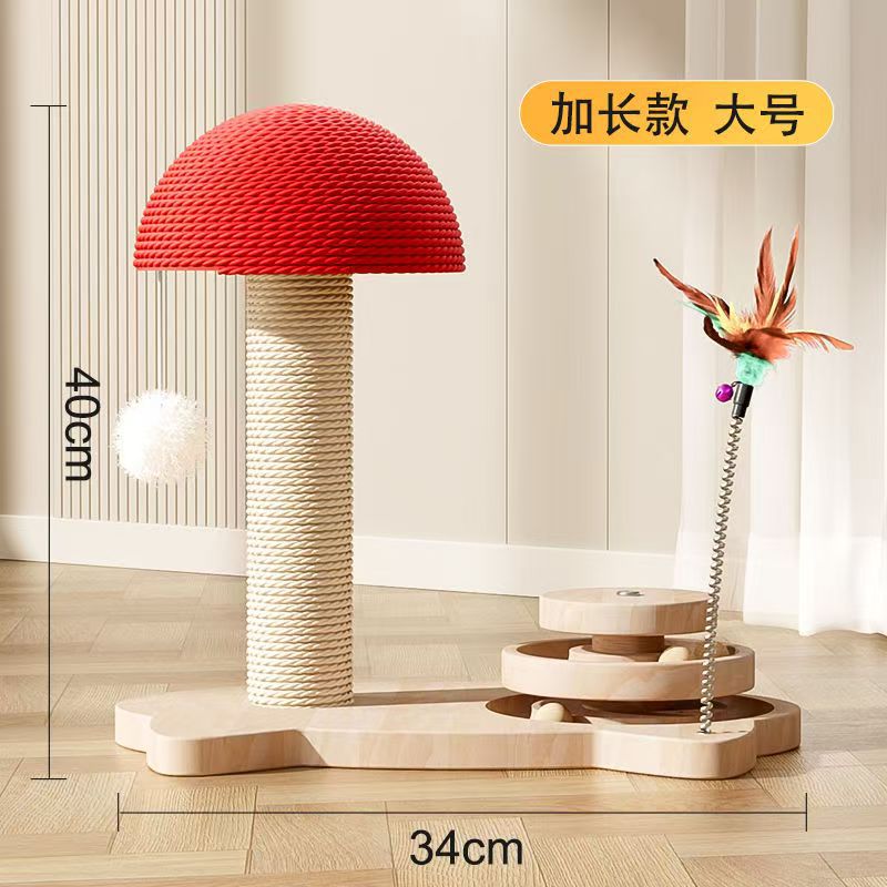 Perro de seda para gatos columna de agarre de hongos vertical placa de garra de gato pequeño gato escalada marco anti-desgaste placa de agarre de gato juguete de gato