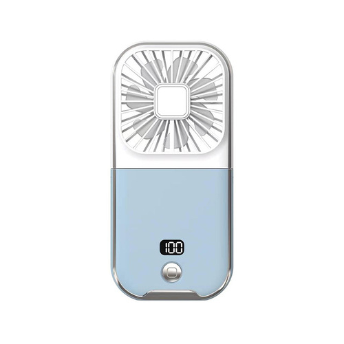Cross-border new handheld folding fan mini USB hanging neck silent desktop power bank small fan gift wholesale