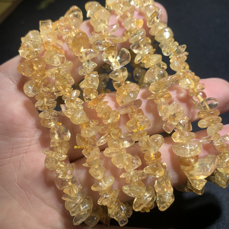 Yellow Citrine Irregular Beaded Bracelet