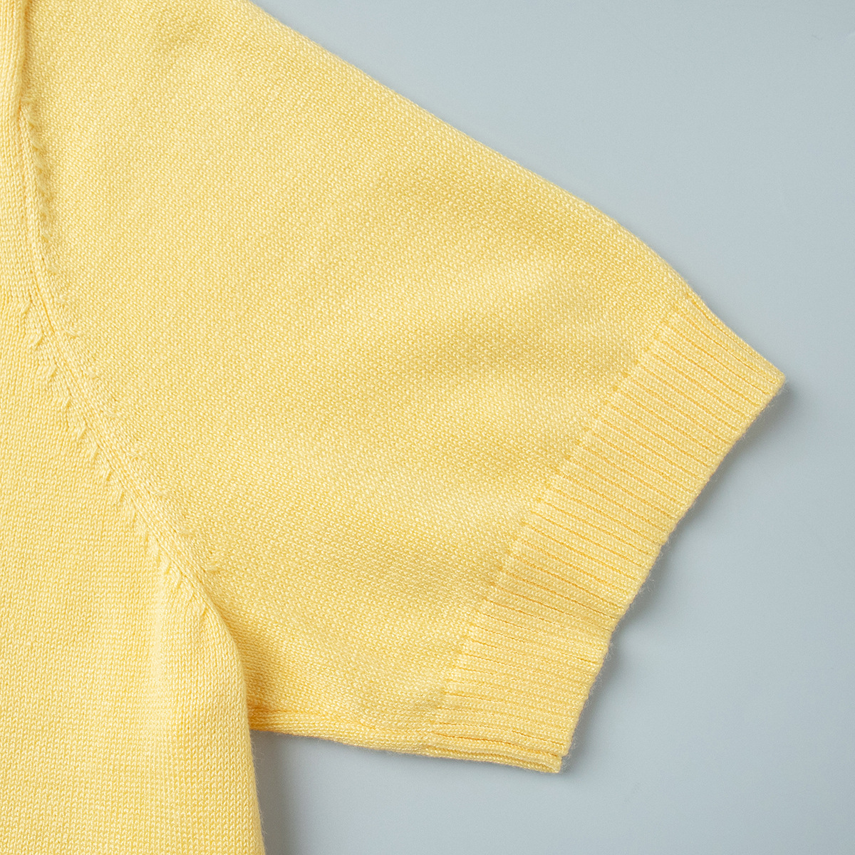 Cross-Border Pullover Shor Sleeve Half-Lengh Skir European And American 2025 Summer New Knied Solid Color Simple_ecoleips.com