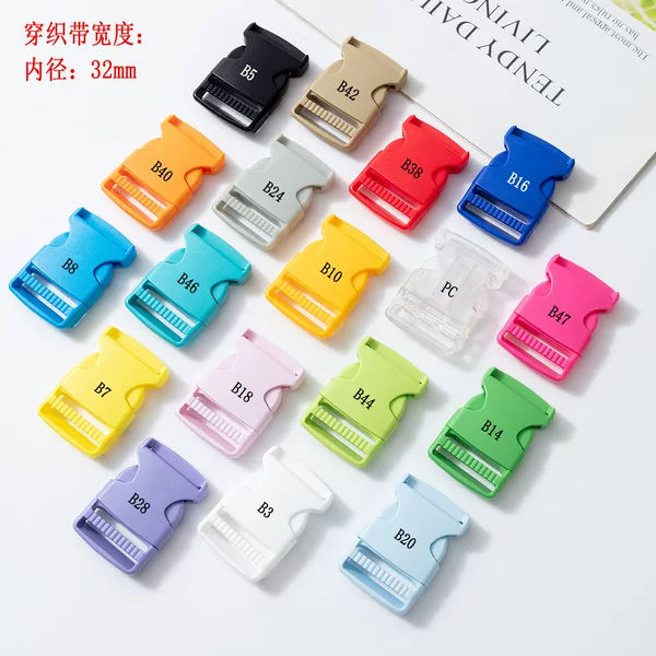 3.2cm color plastic buckle buckle book bag buckle clothing accessories female buckle ribbon connecting buckle luggage accessories